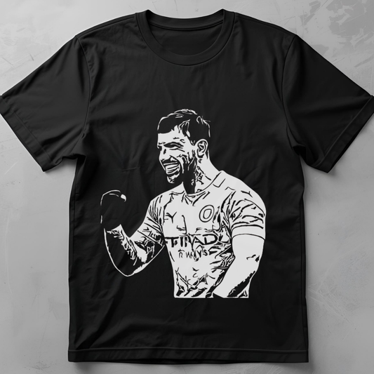 KUN Legend (Sergio Aguero) - flatlay tee mockup