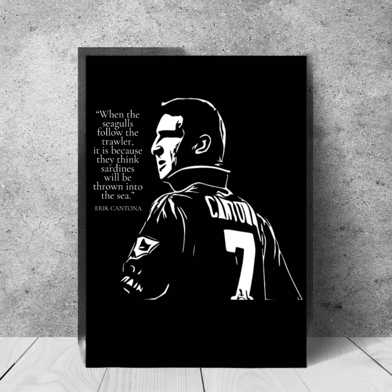 Eric Cantona Premier Legends aluminium wall art print