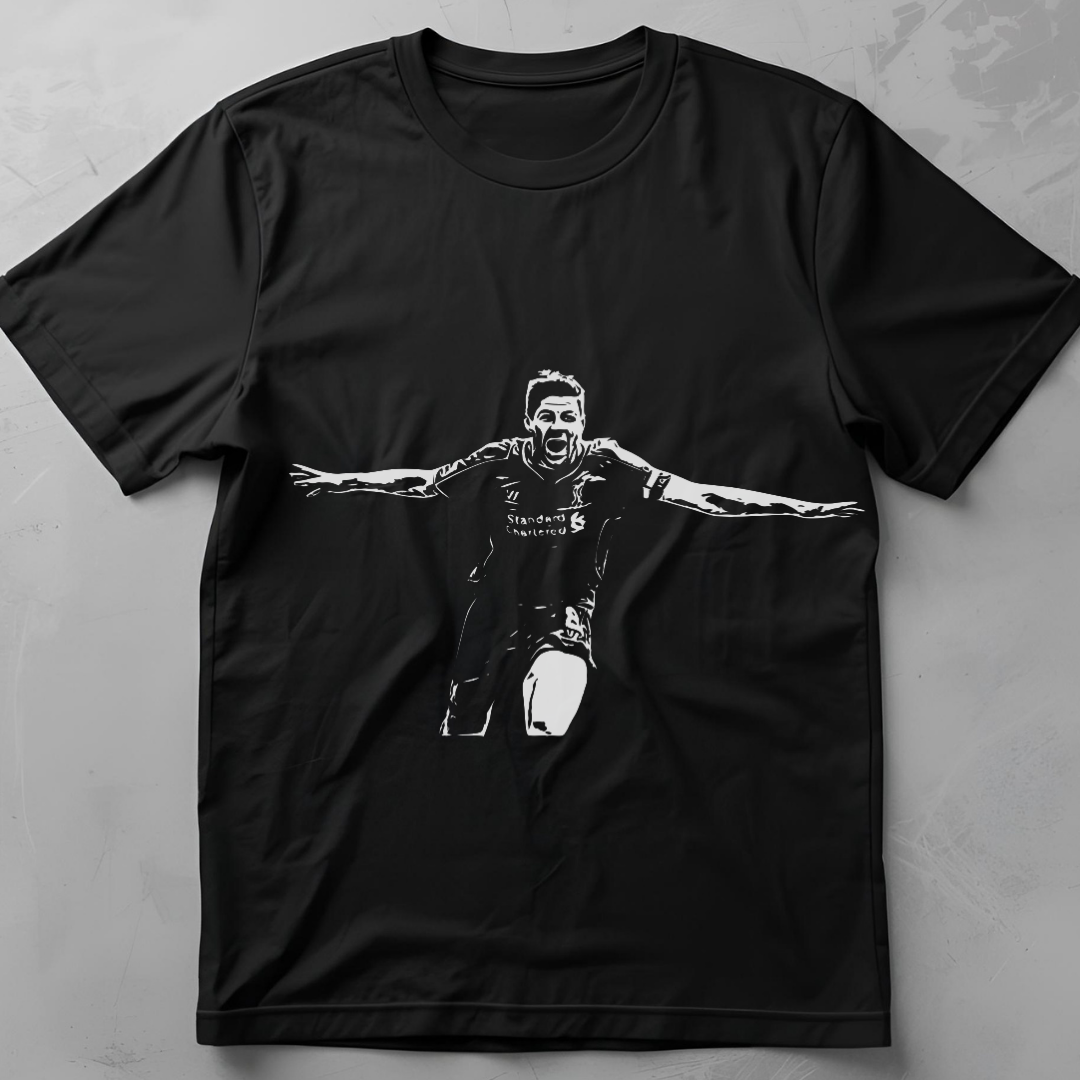 Scouse Skipper (Steven Gerrard) - flatlay tee mockup