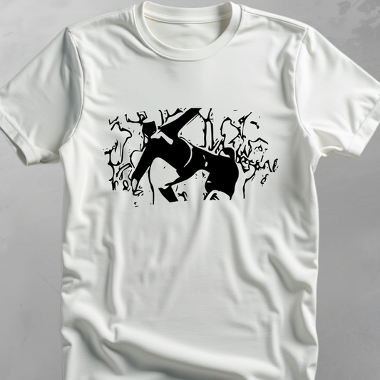 Kung-Fu Kick (Cantona) - flatlay tee mockup