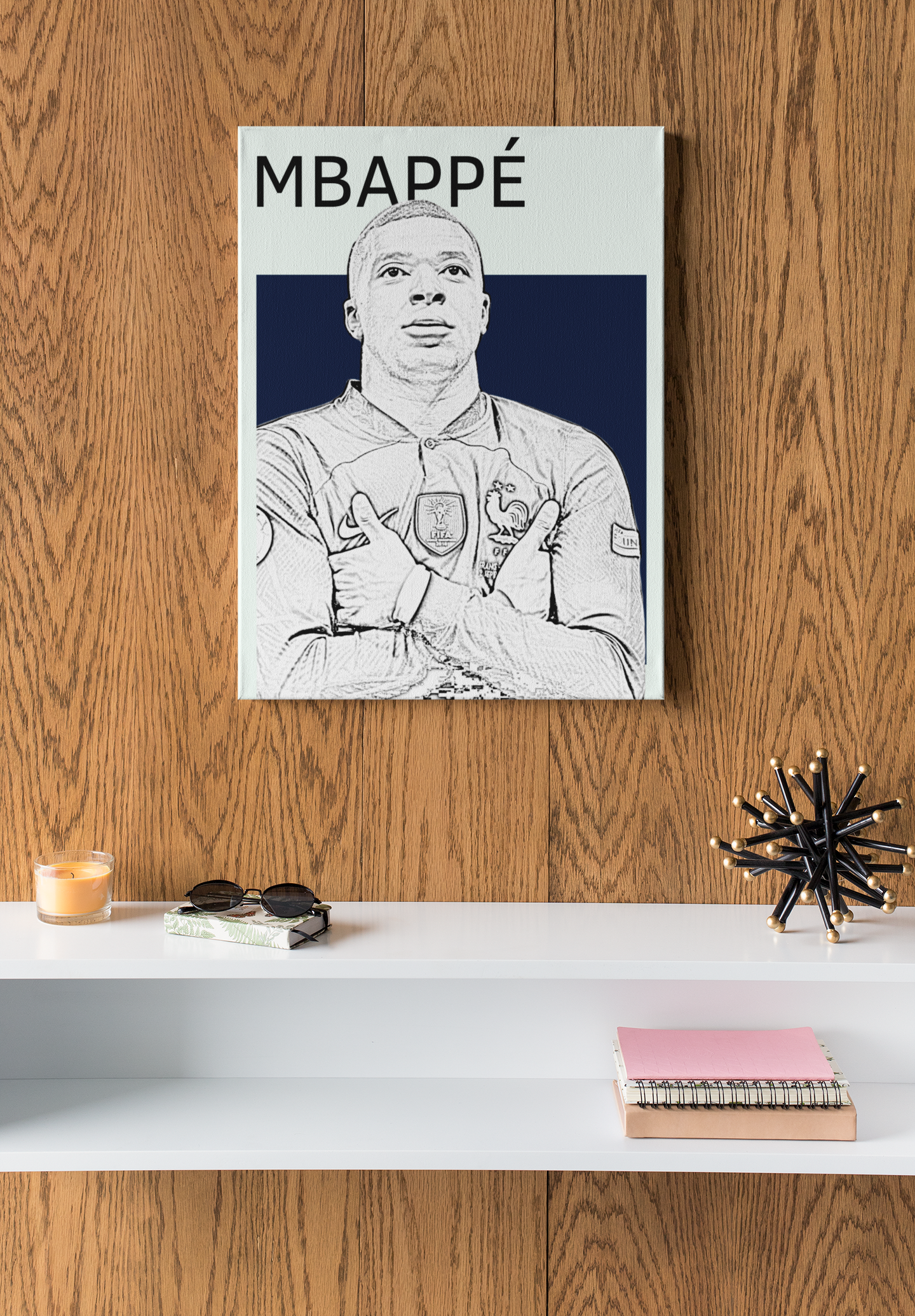 Mbappé – Football Icon | football icon aluminium wall art