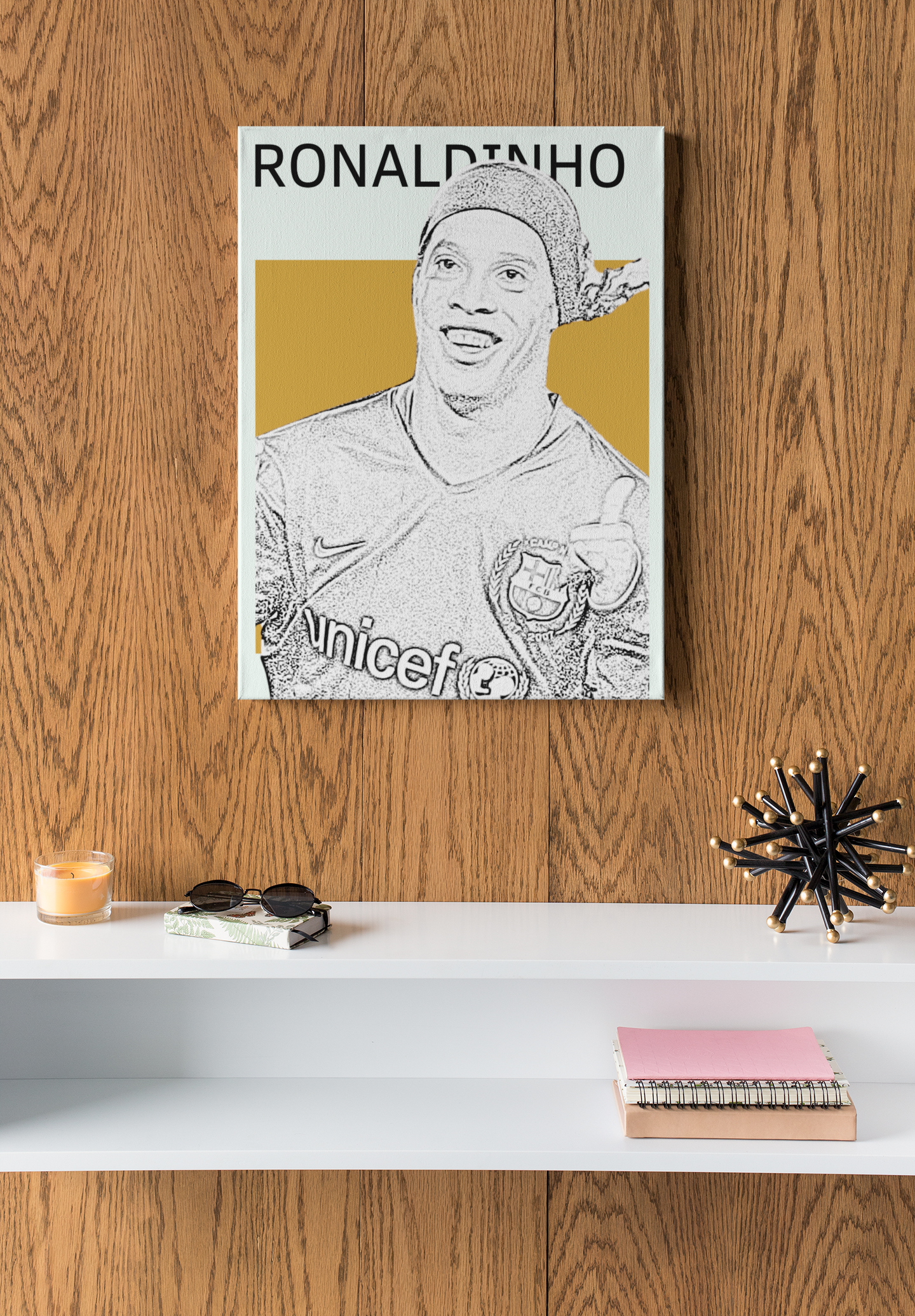 Ronaldinho – Football Icon | football icon aluminium wall art