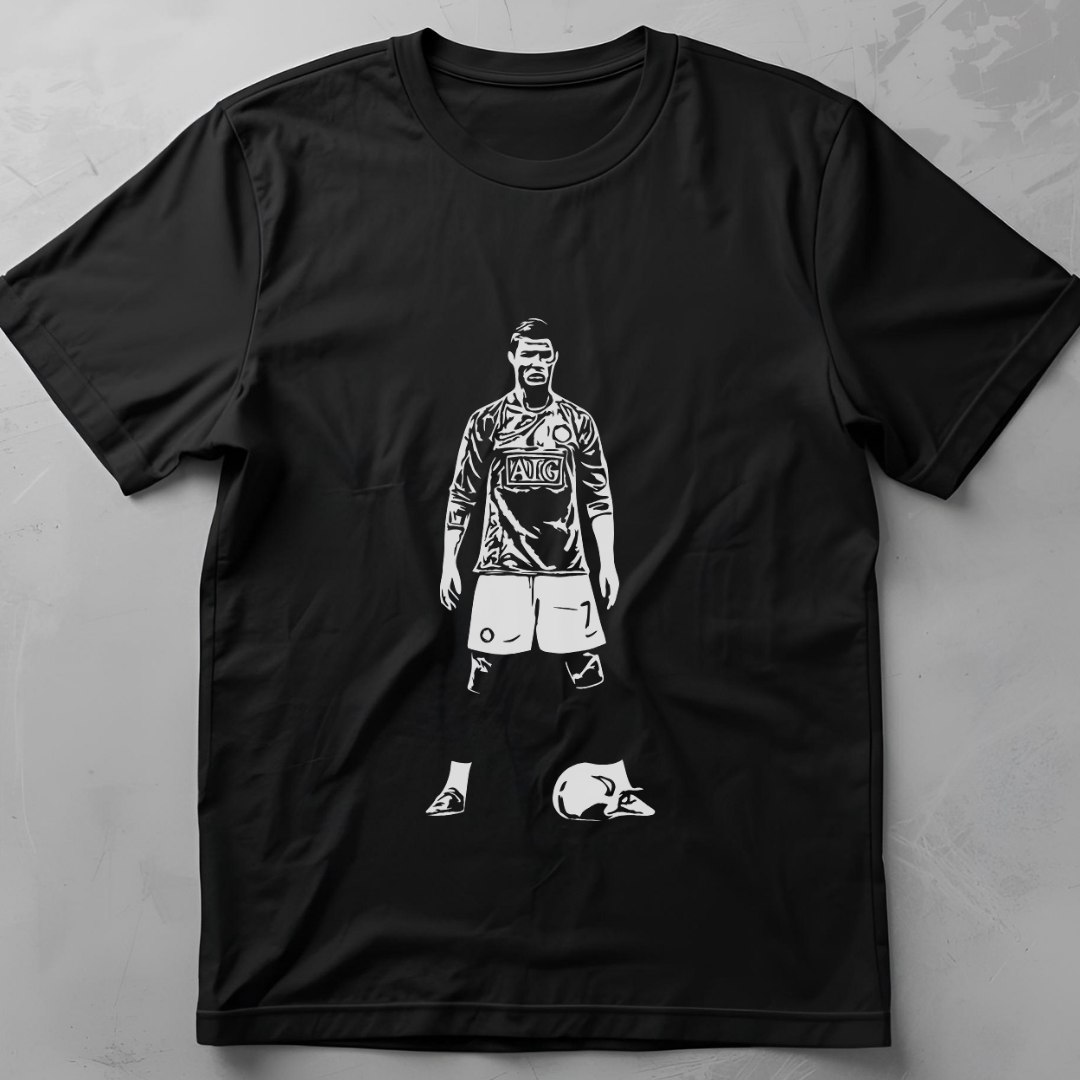 Stepovers (Cristiano Ronaldo) - flatlay tee mockup