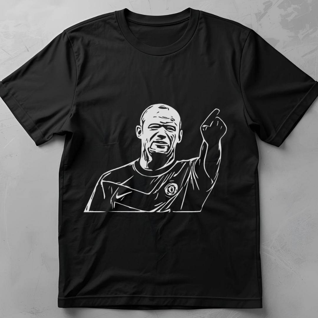 Wazza (Wayne Rooney) - flatlay tee mockup