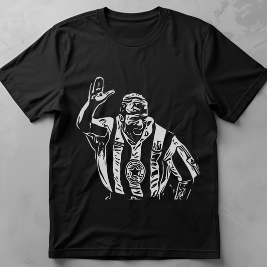 No. 9 (Alan Shearer) - flatlay tee mockup