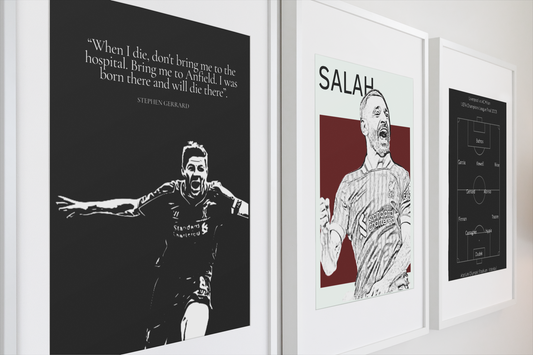 Premier Legends: Steven Gerrard Aluminium Print (A4)