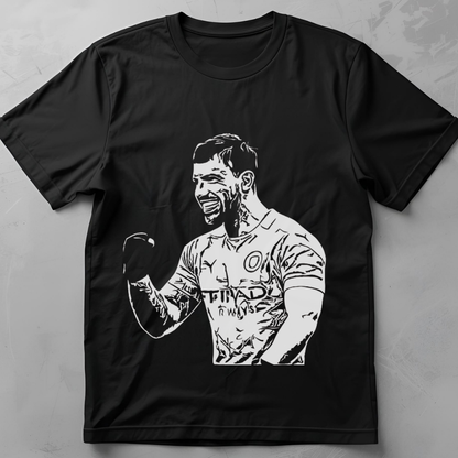 KUN Legend (Sergio Aguero) - flatlay tee mockup