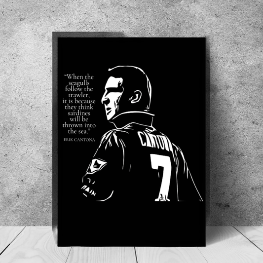 Eric Cantona Premier Legends aluminium wall art print