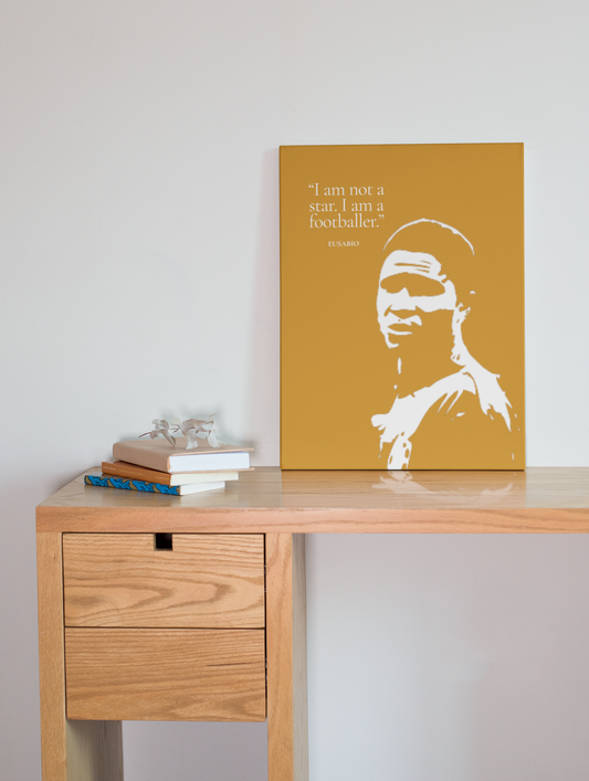 Eusebio World Legends aluminium wall art print