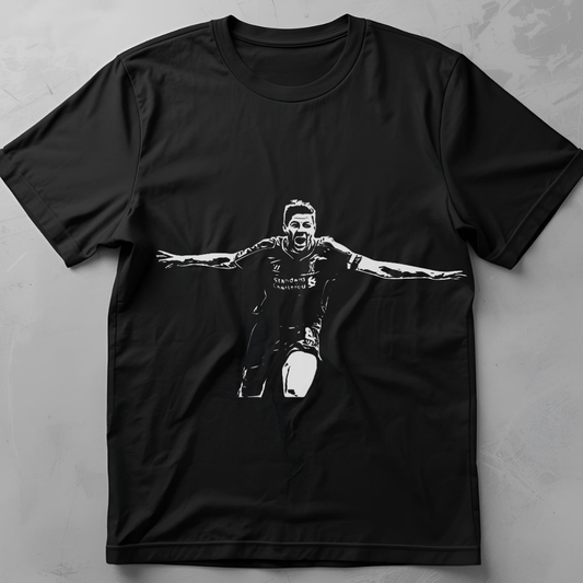 Scouse Skipper (Steven Gerrard) - flatlay tee mockup