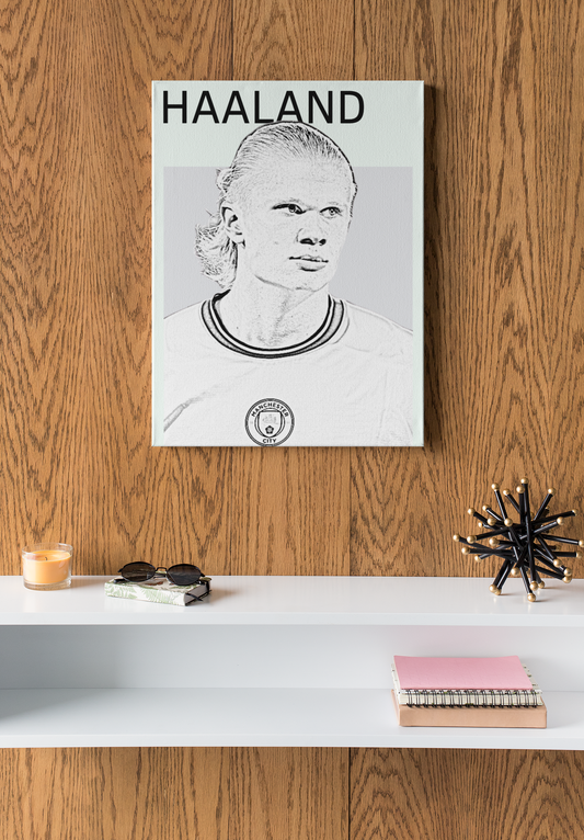 Haaland – Football Icon | football icon aluminium wall art