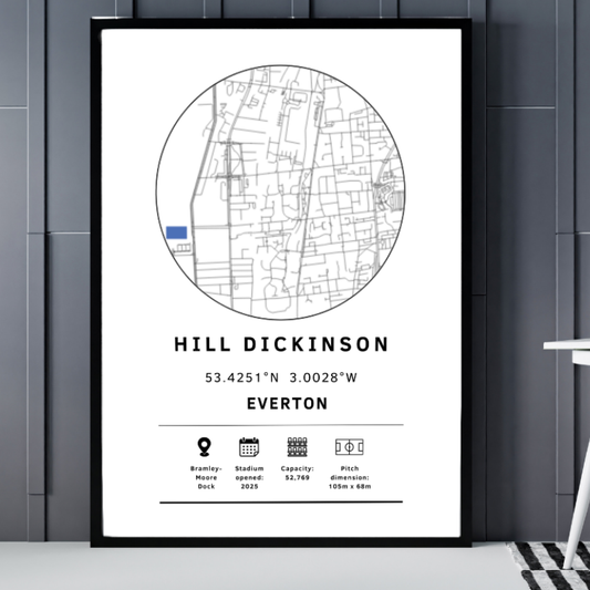 Hill Dickinson Stadium Map Print