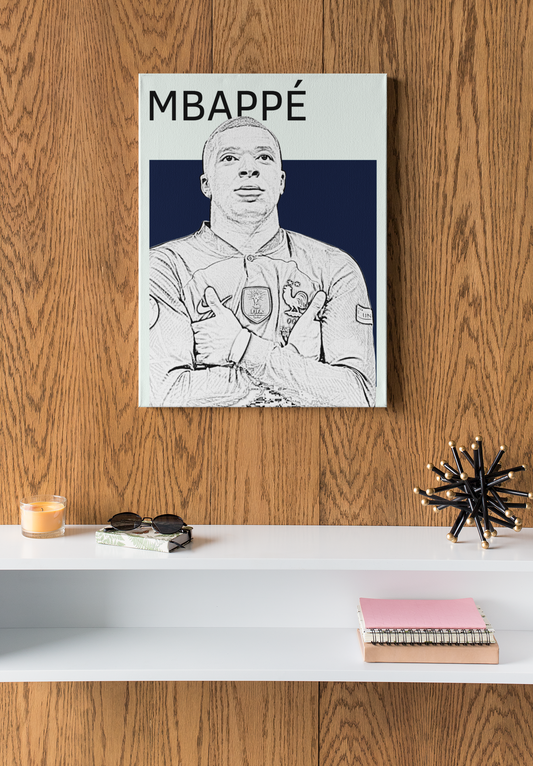 Mbappé – Football Icon | football icon aluminium wall art
