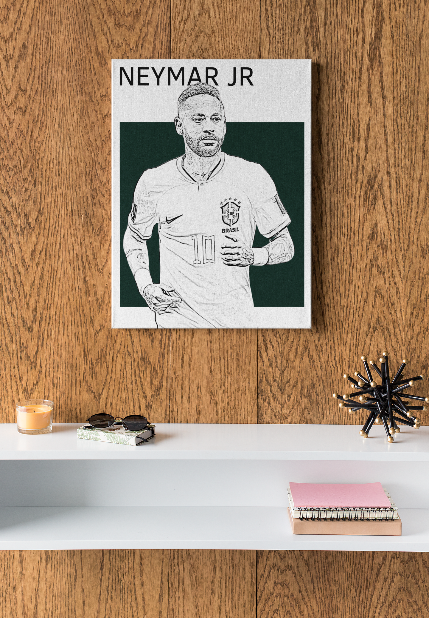 Neymar Jr – Football Icon | football icon aluminium wall art