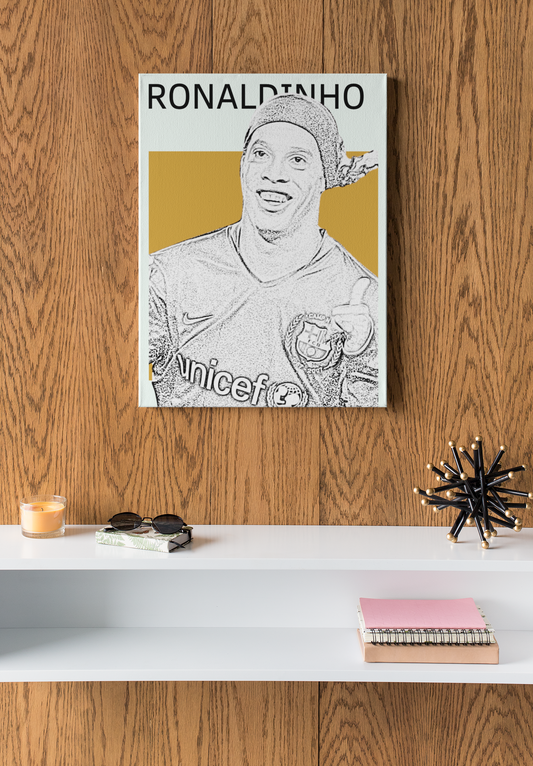 Ronaldinho – Football Icon | football icon aluminium wall art