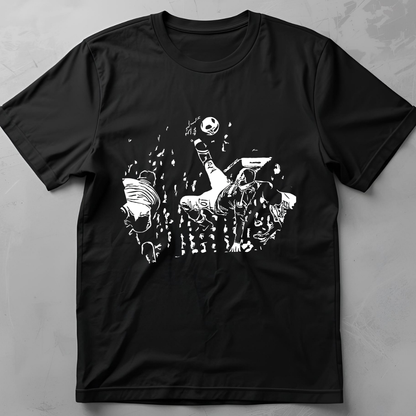 Derby Overhead (Rooney) - flatlay tee mockup