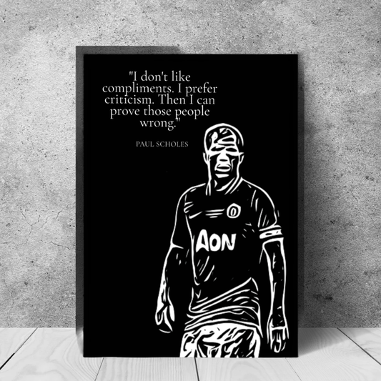 Paul Scholes Premier Legends aluminium wall art print