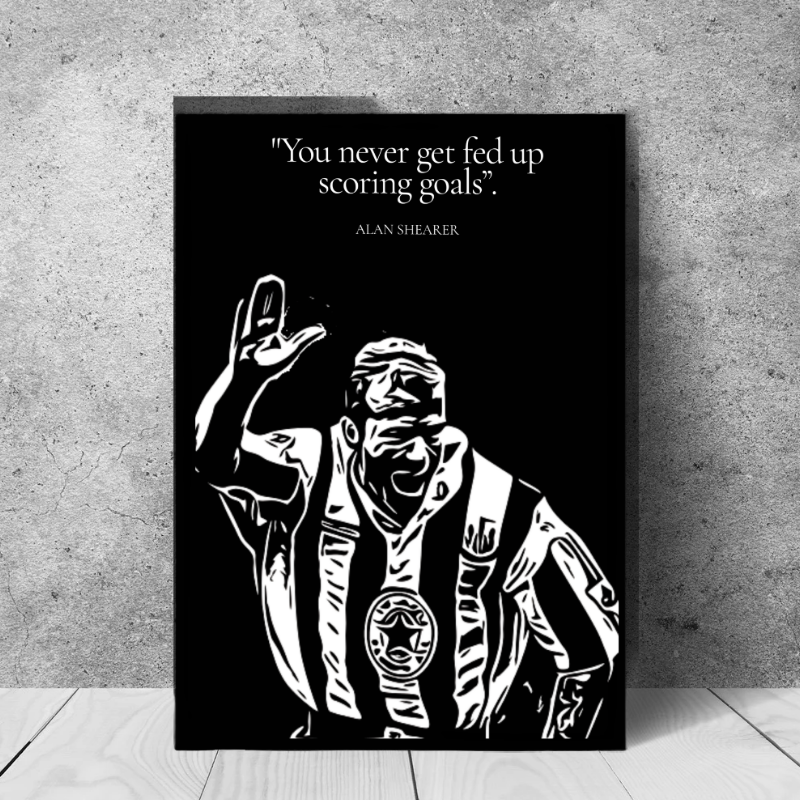 Alan Shearer Premier Legends aluminium wall art print