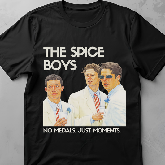 The Spice Boys (Liverpool 96) - flatlay tee mockup