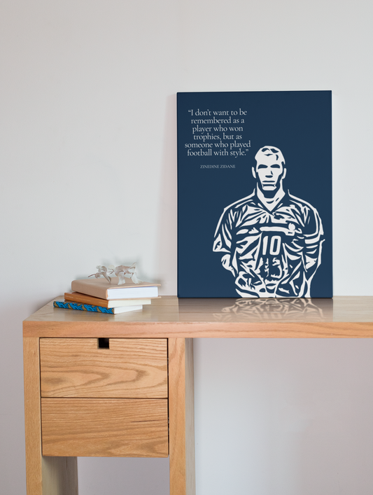 Zinedine Zidane World Legends aluminium wall art print