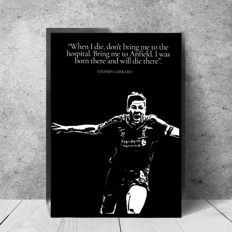 Steven Gerrard Premier Legends aluminium wall art print