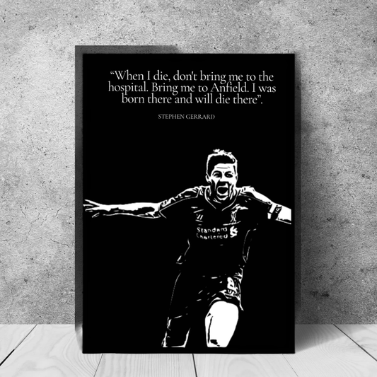 Steven Gerrard Premier Legends aluminium wall art print