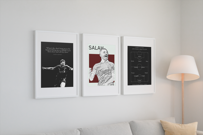 Premier Legends: Steven Gerrard Aluminium Print (A4)